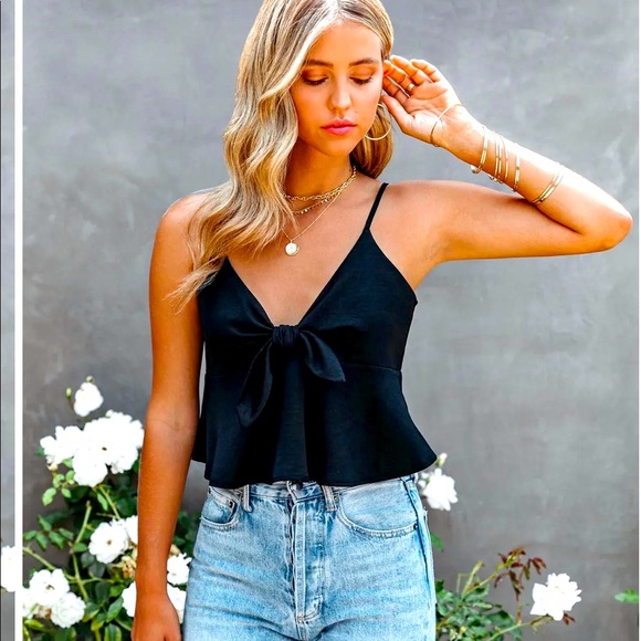 Babydoll Tank, Cropped, Satin, S, M, L - Picture 5 of 11